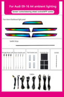 Mise à niveau de l'éclairage ambiant intelligent SJC pour Audi A4 B8 2009-2016, y compris les lumières d'ambiance automatiques dynamiques Symphony Rainbow