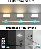 Plafonnier LED rechargeable Sunaluna à piles, avec détecteur de mouvement, télécommande, variateur d'intensité et minuterie, à montage en surface
