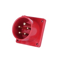 Prise industrielle triphasée 380/415V à 5 broches 16A, prise mâle encastrée industrielle ZNG-615