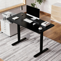 Bureau de travail et d'étude en métal ergonomique à hauteur réglable, design moderne, bureau de jeu pour ordinateur debout et assis, capacité de 60 kg