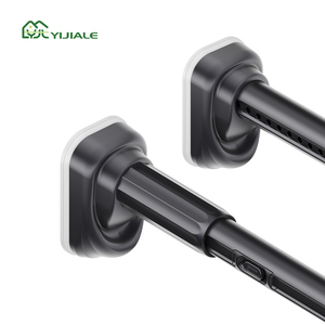 Tringles à rideaux YIJIALE ODM personnalisables avec logo, 0,7-1,2 m, fixation rapide en un clic, 32 mm, noir mat, sans perçage, pour porte d'armoire - Product Image 1