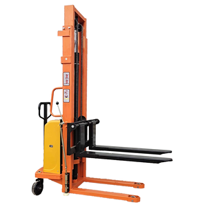 JG Wholesale <strong>Mini</strong> 0.5 Ton 1 Ton Small <strong>Portable</strong> Self-Lifting Forklift Walking Type AGV Semi-Electric <strong>Stacker</strong> Hand-Powered Used - Product Image 2