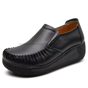 Women's Spring Autumn Thick-Soled <b>Shoes</b> Women's Genuine Mid-Heel Mother's <b>Shoes</b> With Wedge Heel for <b>Height</b> <b>Increase</b> - Product Image 5