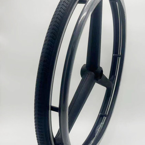 ล้อรถเข็นคนพิการ ขนาด 24x1.38 นิ้ว สีดำ ทำจาก PVC สำหรับล้อหน้าและล้อหลัง เพื่อช่วยในการเคลื่อนที่ - Product Image 2