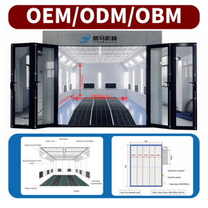 Cabina de Pintura de Flujo Descendente Completo de Placa de Aleación de Aluminio de Tamaño Estándar de 10M (33 Pies) con Ahorro de Energía, Venta Directa de Fábrica - Product Image 3