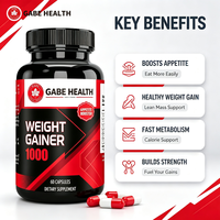 Pilules Grossistes pour Prise de Poids et Gain de Masse Musculaire 1000mg 60 Capsules – Stimule l'Appétit, Aide à Augmenter les Calories, Soutient la Croissance Musculaire – OEM