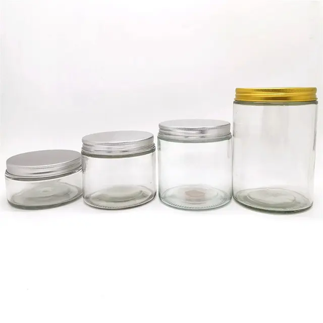 꿀 항아리 홈 주방 사용 향신료/Ergo/직선/메이슨/양초/꿀/알루미늄 뚜껑이있는 보관 유리 병