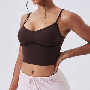 Under <span class=keywords><strong>Lulu</strong></span> Custom European American Cross-border New Naked Fine Sling Bra Secado rápido All-Match Slimming Fitness <span class=keywords><strong>Bar</strong></span> para mujeres - Product Image 4