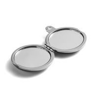 Miroir porte-clés compact pliant avec logo en métal de conception créative