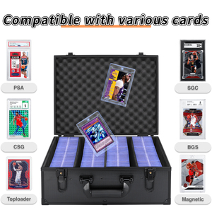 Khung nhôm thể thao slab thẻ trường hợp 4 Hàng phân loại thẻ lưu trữ cho PSA/BGS, EVA bọt kim loại thẻ kinh doanh hộp - Product Image 2