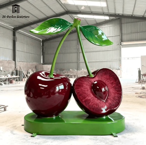 Escultura de Cereza Gigante Personalizada de Fibra de Vidrio para Decoración de Tiendas y Granjas de Frutas - Product Image 2