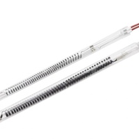 Tube chauffant au quartz, élément chauffant infrarouge, fibre de carbone, personnalisé, électrique, fourni en or/blanc céramique/clair Haiyuan