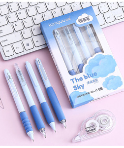 Tươi nổi mây trung tính bút sáng tạo mềm kẹp ST đầu sinh viên kết hợp bút gel đặt 4 miếng - Product Image 5