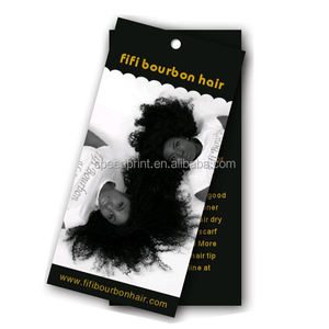 Anpassen Drucken Stanzen Form Visitenkarten Hang Tag für Kleidungs stück/Haar Perücken Marke verwenden - Product Image 1