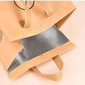 Bolsa Térmica de Color Sólido con Logotipo Imprimible, Bolsa de Embalaje para Bebidas y Café, Bolsa de Mano de Tela No Tejida - Product Image 3