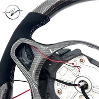Volant en cuir perforé en fibre de carbone à 3 branches avec écran LED personnalisé pour les séries G, 6 et 7