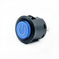 Pasokan Pabrik Sakelar Tombol Tekan 22mm Latching 1NO dengan Lampu Biru