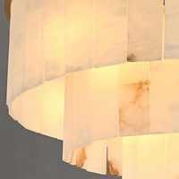 Lustre de luxe en albâtre de grande taille, finition laiton brossé, lampe rectangulaire pour salle à manger, villa de luxe, hôtel, lustre double hauteur