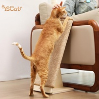 Grand Lit de Grattage pour Chat en Bois Classique de Luxe Écologique à 2 Niveaux, Canapé Hamac, Planche à Gratter pour Animaux de Compagnie, Carton YSCat