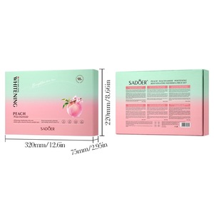 Peach <span class=keywords><strong>Niacinamide</strong></span> 6-delige huidverzorgings cadeauset, verhelderende en hydraterende complete gezichtsverzorgingskit: reiniger, toner, serum, crème, gezichtsreiniger - Product Image 4