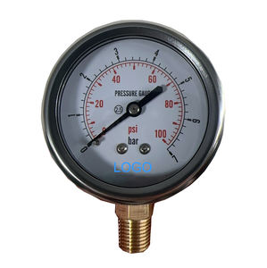 0-100Psi Glycerin Flüssigkeits gefülltes Niederdruck manometer BSP Unteres SS-Gehäuse Wasserpumpe Pneumatische Luft RV-Schlauch tank Gas test 100bar - Product Image 1