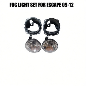 Ensemble de feux antibrouillard pour Ford Escape 2009-2012, 12V, nouveau kit de remplacement et de mise à niveau, lentille transparente avec boîtier noir, montage direct, rétrofit - Product Image 1