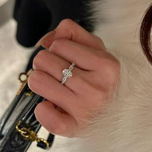 Bague de mode haut de gamme pour femme en argent sterling S925, avec incrustation de diamants torsadés en forme d'œuf de pigeon, spirale de ballet rotative, plaqué or 18 carats - Product Image 4