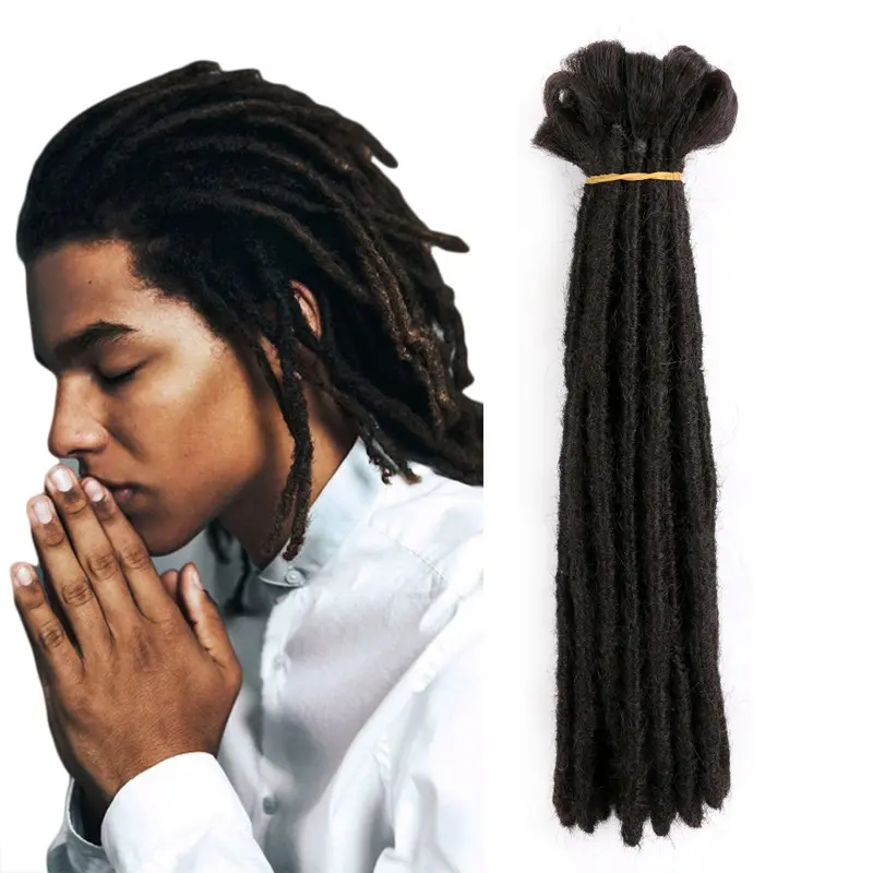 Natural Dreadlocks Extensions Synthetic Crochet Braid Hair Wool Dreads Green Braiding Hair Afro Dreadlocks Men