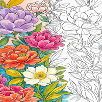 Livres de coloriage personnalisés pour adultes avec papier artistique, couverture souple, pelliculage, gaufrage/débossage, impression offset