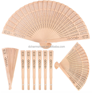 Geschnitzter faltbarer Hand fächer Angepasster 8-Zoll-Geschenk-Seidennudel-Handfächer - Product Image 5