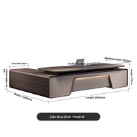 Ensemble de bureau et chaise de direction en PVC en forme de L, mobilier de bureau commercial haut de gamme, moderne et luxueux