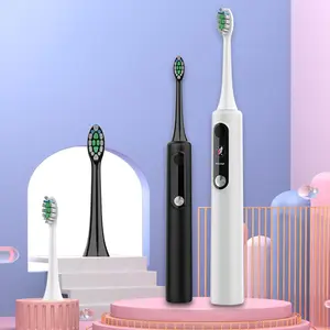 Brosse à dents électrique avec écran LCD et minuterie intelligente pour adulte