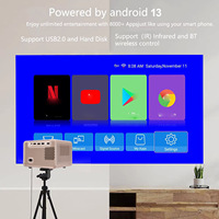 Projecteur intelligent Q96 E450 Android 11 4K 200 Lumens Mini Portable pour Bureau et Domicile 1080p Option Laser LED Professionnel