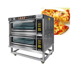 3 Deck 6 Nampan Gas Roti Komersial 6 Nampan Propana Gas Otomatis Pembuat Roti Oven Sindustrial Oven Roti Profesional untuk Dijual