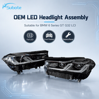 Ensemble de phares LED d'occasion, température de couleur 6000K, pour BMW Série 6 GT G32 LCI, remplacement de phare avant automobile