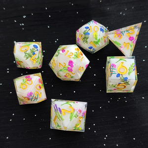 Độc đáo hoa nhựa xúc xắc Vivid hoa 20mm nhập vai xúc xắc trò chơi DND nhựa xúc xắc - Product Image 4