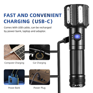 <span class=keywords><strong>10W</strong></span> <span class=keywords><strong>800</strong></span> lumens <span class=keywords><strong>Torch</strong></span> <span class=keywords><strong>Led</strong></span> đèn pin ngọn đuốc có thể sạc lại không thấm nước chiến thuật đèn pin - Product Image 3