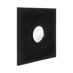 <b>Square</b> <b>Mirror</b> With Modern Textured Frame For Bedroom Bathroom Office Wall Accent Vanity For Dorm Hallway - Product Image 2