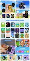 Montre connectée pour enfants avec lampe torche, alarme, jeux multiples, caméra HD, cadrans de montre exquis, suivi du sommeil, cadeau de Noël