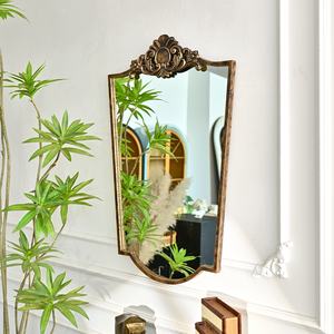 Espejo de Pared Decorativo para Sala de Estar, Diseño Floral Vintage, Rústico, Ecológico, de Hierro - Product Image 4