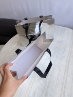 Biodegradable Recyclable White Paperboard Boxes Hand-Held Drawstring Paper Bags Jewelry Gifts Clothing Shopping Food Custom Logo