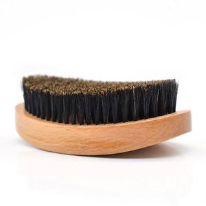 Wooden Boar Bristle <b>Beard</b> Cleaning Brush Natural Wood Men's Grooming Brush for Facial Hair <b>Care</b> - Product Image 2