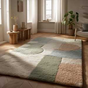 Alfombra lavable de lujo, venta al por mayor, alfombras y alfombras con mechones a mano, alfombras grandes modernas para sala de estar, alfombras, alfombra abstracta para el hogar - Product Image 1