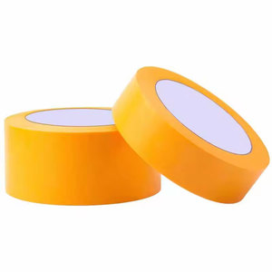 Ruban adhésif en papier texturé pour la décoration <span class=keywords><strong>de</strong></span> la peinture automobile, <span class=keywords><strong>sans</strong></span> couture, déchirure manuelle <span class=keywords><strong>sans</strong></span> trace, ruban <span class=keywords><strong>de</strong></span> <span class=keywords><strong>masquage</strong></span> jaune pour la peinture - Product Image 1