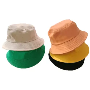 Chapeau de Protection solaire, casquette de camionneur pour enfants, chapeau d'été à large bord, en coton solide, pour garçons et filles