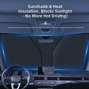 Parasole di Lusso in Alluminio per Parabrezza <span class=keywords><strong>Auto</strong></span>, Pieghevole con Design a Strisce per Isolamento Termico e Protezione Solare - Minerale - Product Image 2