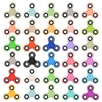 Fidget Spinner anti-stress camouflage en plastique électroplaqué, trois doigts, coloré, pour jeunes (7-14 ans), vente en gros