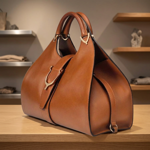 Pochette pour femme en cuir véritable, personnalisée, durable, légère, imperméable, avec fermeture éclair, pliable, grande capacité, bandoulière - Product Image 4