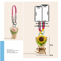 Porte-clés en peluche personnalisé avec logo, bouquet de roses rouges, breloque de sac en forme de fleur faite à la main, cadeau de mariage durable et portable