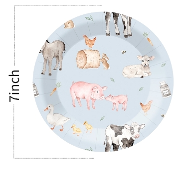 plato de papel de 7 pulgadas